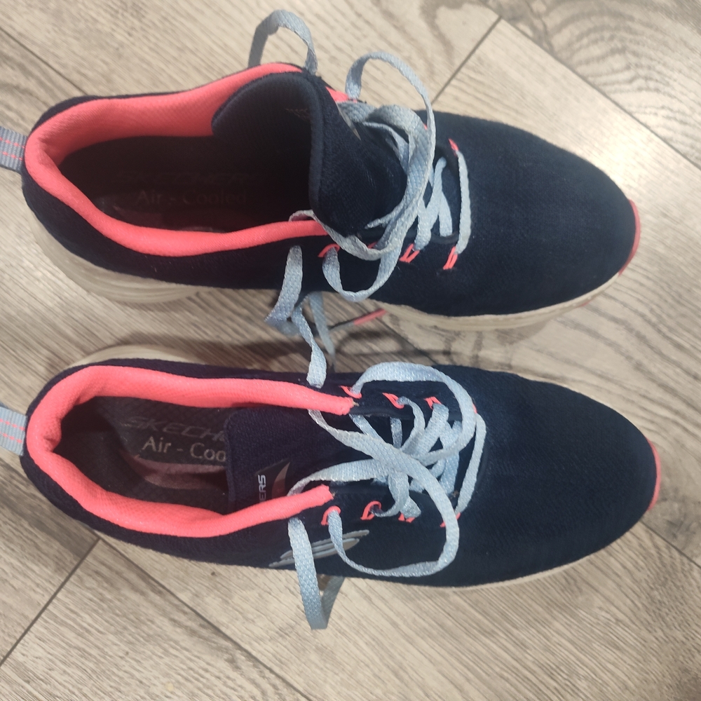 Skechers Kids Navy and Coral Athletic Sneakers